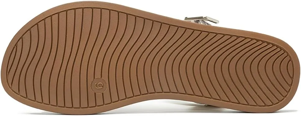 Women's Cute Open Toes One Band Ankle Strap Flexible Summer Flat Sandals With   Memory Foam