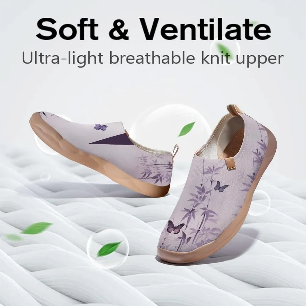 Women's Fashion Art Sneaker Painted Knit Slip-On Loafers Ladies Travel Shoes