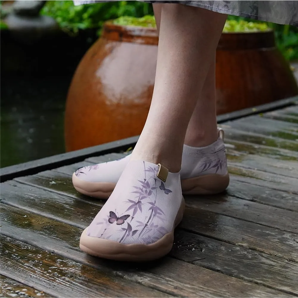 Women's Fashion Art Sneaker Painted Knit Slip-On Loafers Ladies Travel Shoes