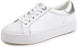 Women's Fashion Bling Deco Party Lightweight Vegan Leather Sneaker