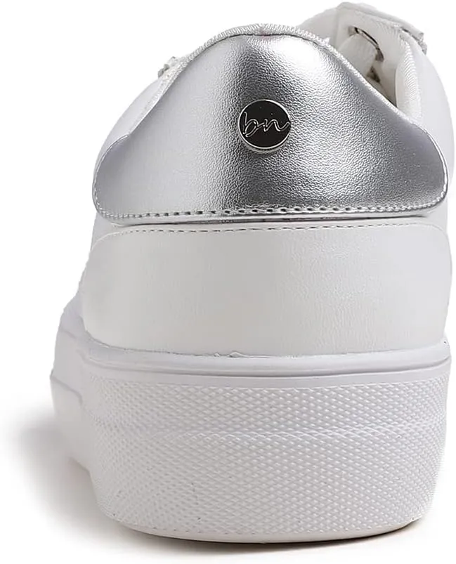 Women's Fashion Bling Deco Party Lightweight Vegan Leather Sneaker