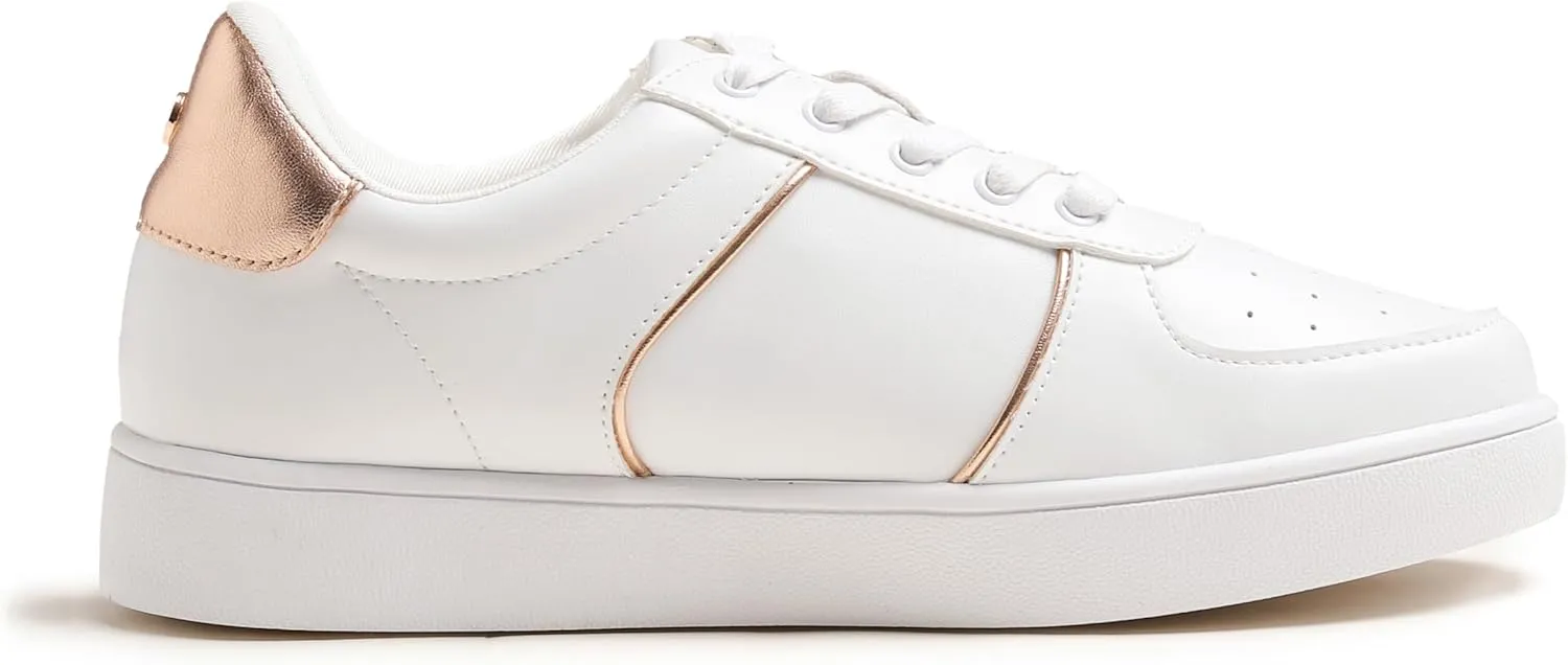 Women's Fashion Bling Deco Party Lightweight Vegan Leather Sneaker