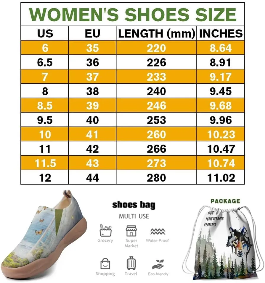 Women's Knitted Slip-on Casual Shoes are Comfortable, Lightweight, Fashionable, Artistic, and Painted Travel Shoes