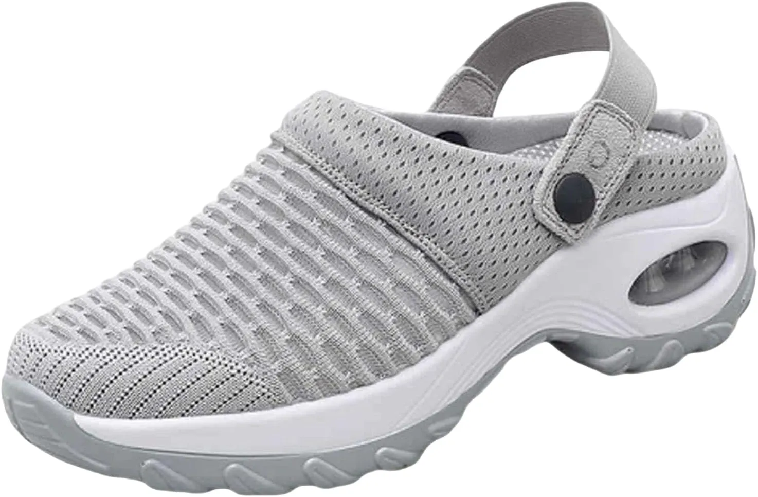 Women's Orthopedic Clogs with Air Cushion Summer Support Mesh Mules Sneaker Sandals Reduce Back and Knee Pressure Walking Shoes Lightweight Slippers Outdoor Walking Sandals