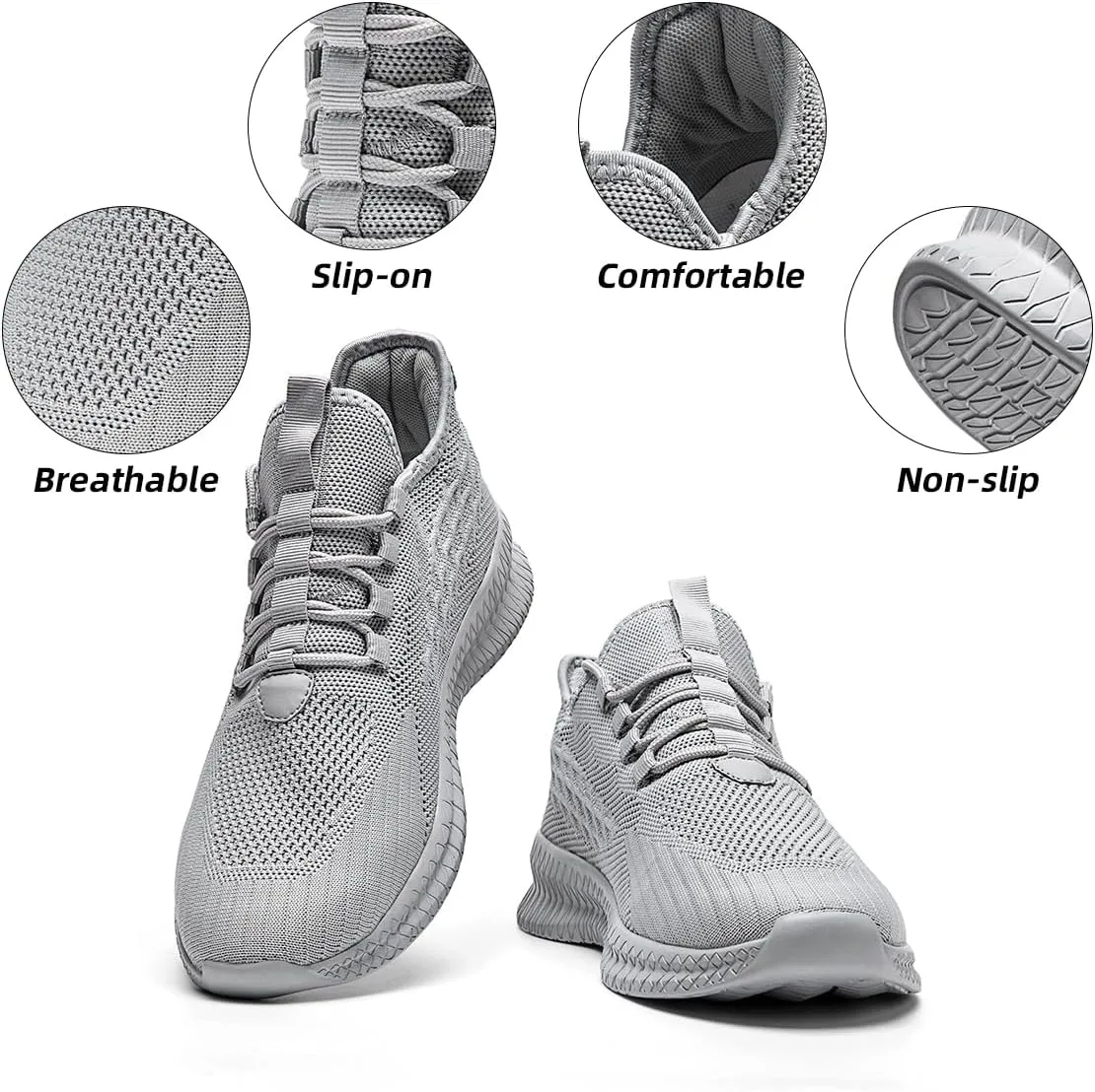 Womens Slip On Walking Shoes Ultra Light Breathable Running Comfortable Casual Fashion Sneakers Mesh Gym Workout Sports