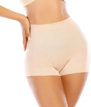 Womens Slip Shorts for Under Dress Seamless Shapewear Boyshorts Tummy Control Panties Shaping Shorts