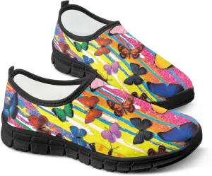 Women's Sneaker Casual Low Top Hiking Sneaker Outdoor Lightweight Breathable Slip On Soft Holiday Shoes for Womens