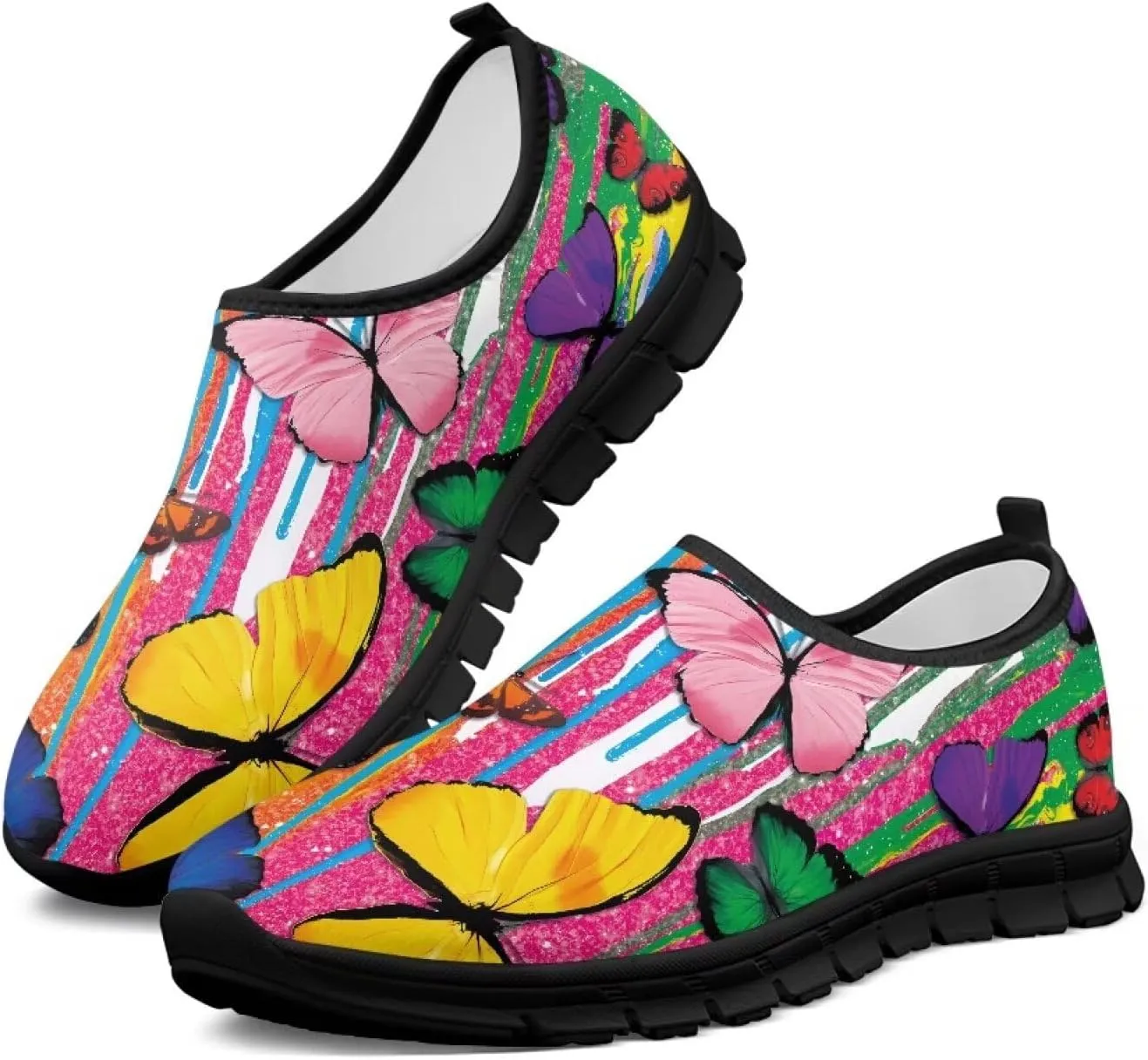 Women's Sneaker Casual Low Top Hiking Sneaker Outdoor Lightweight Breathable Slip On Soft Holiday Shoes for Womens