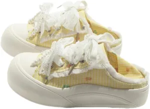 Women's Summer Plaid Canvas Shoes Fashion Casual