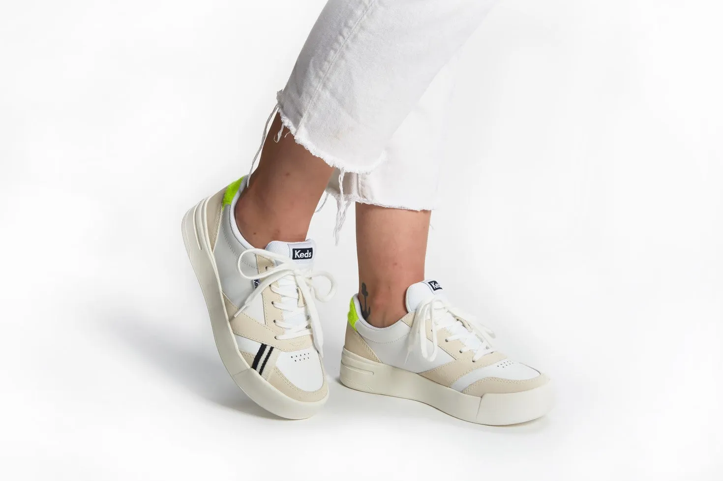 Women's The Court Leather/Suede White/Lime