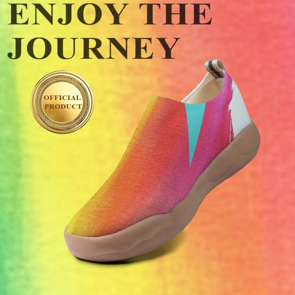 Women's Travel Walking Shoes Knit Slip On Casual Loafers
