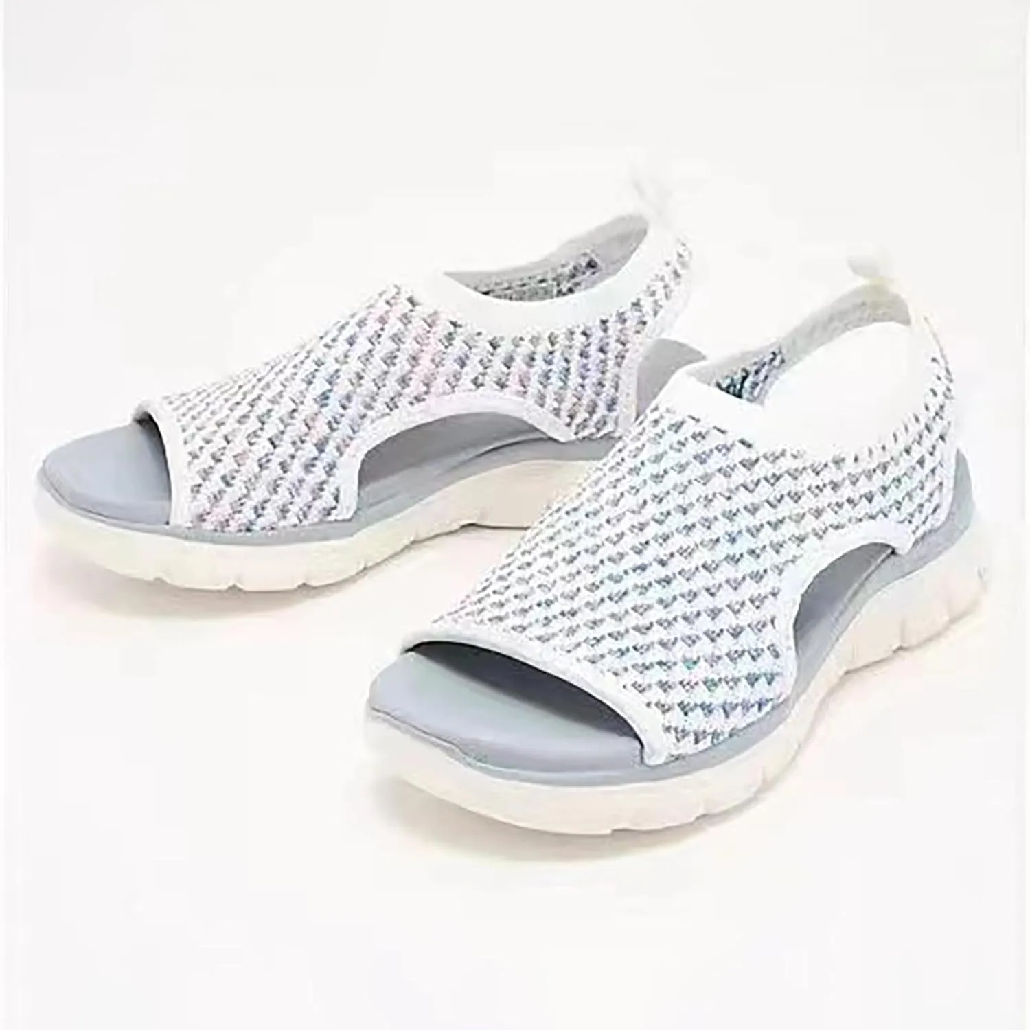 Womens Walking Sandals Comfortable Arch Support Orthopedic Platform Silde Open Toe Sport Shoes for Summer Beach