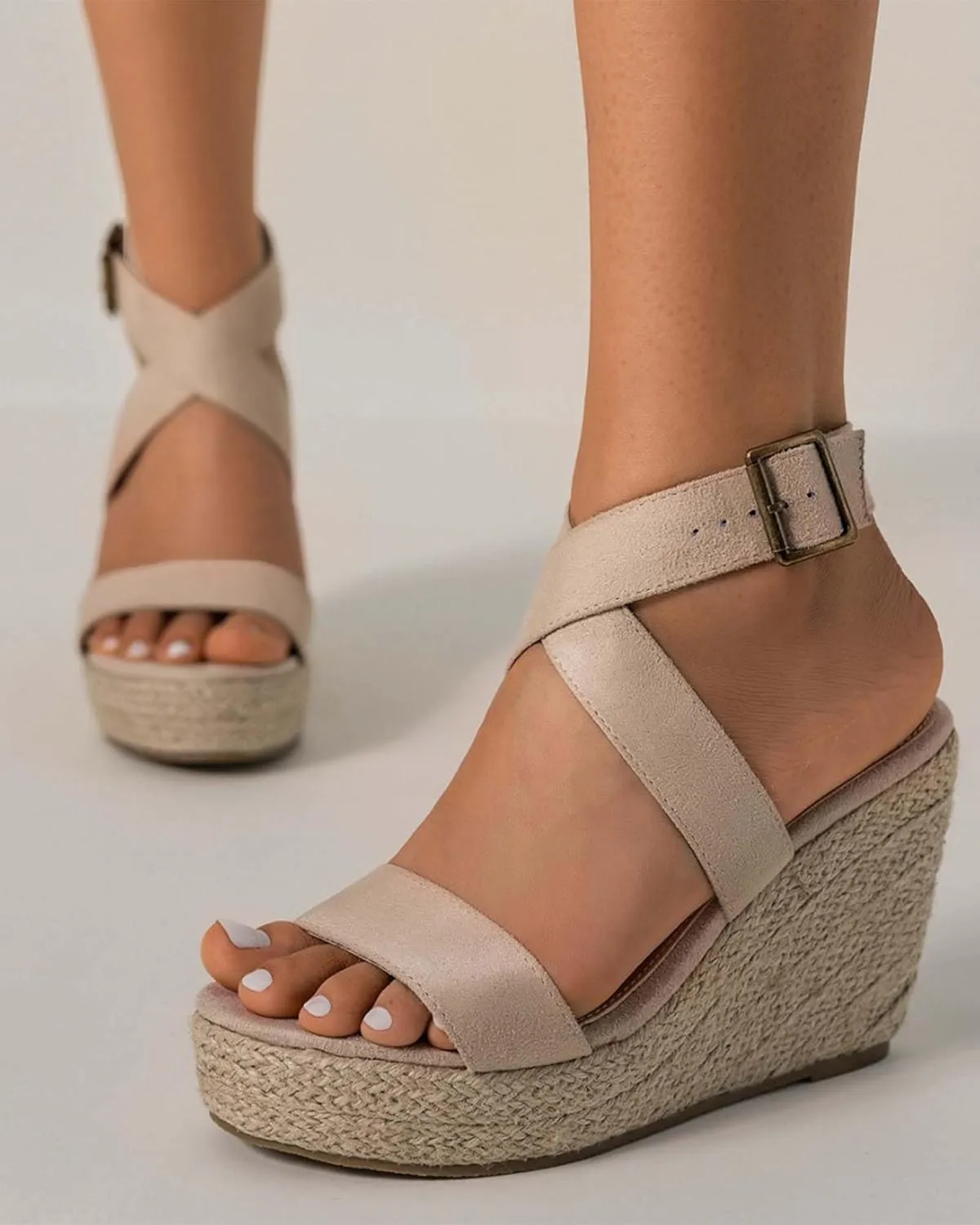 Women's Wedge Heel Open Toe Sandals Lightweight Breathable Summer Beach & Dress Sandals for Casual Elegance
