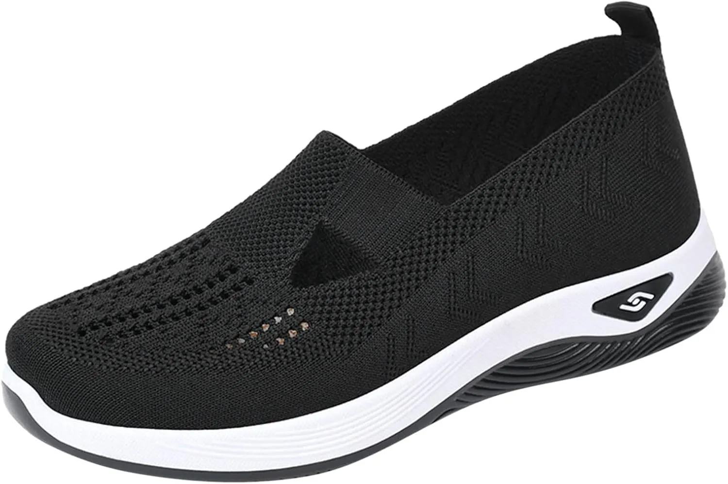 Women's Woven Orthopedic Breathable Soft Shoes Go Walking Slip on Diabetic Foam Shoes Slip in Sneakers Arch Support​
