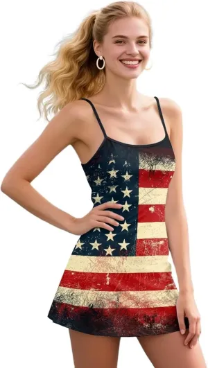 Workout Dresses for Women Tennis Sets with Shorts Underneath Spaghetti Strap Athletic Casual Sports Dress