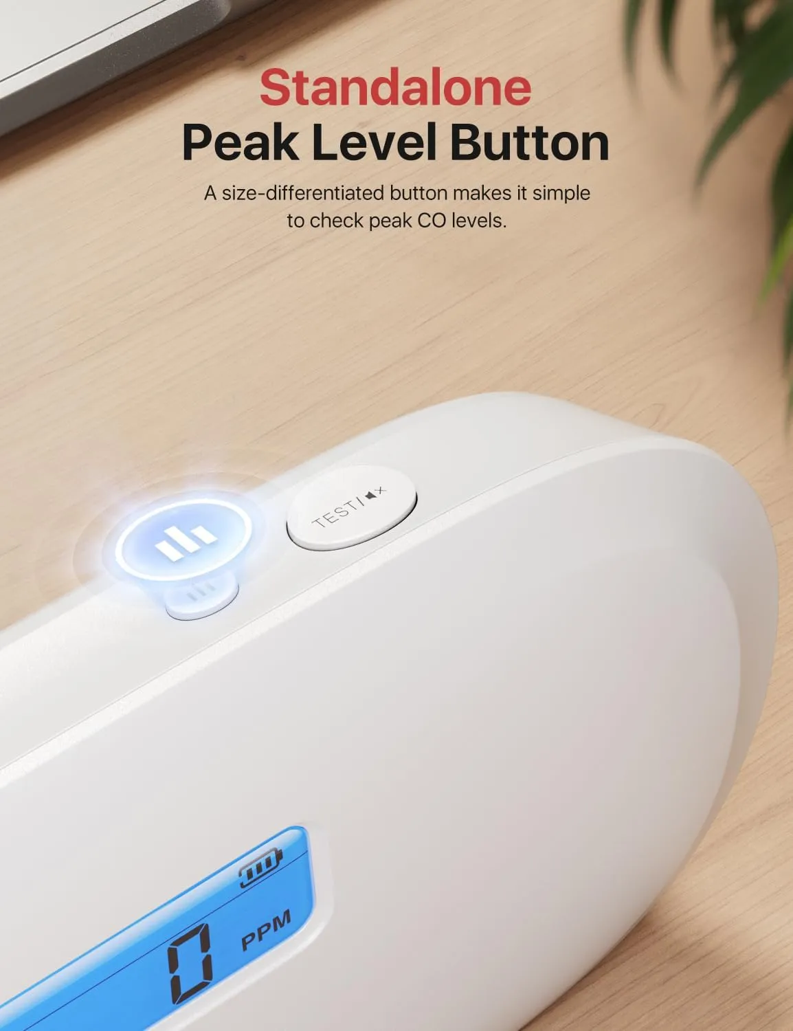 X-Sense Carbon Monoxide Detector, Replaceable Battery Powered CO Alarm with Digital Display, Portable Carbon Monoxide Detector for Travel, XC0C-SR, 1-Pack