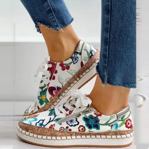 Xayana Slip-On Shoes | Lightweight Floral Embroidered Mesh Shoes for Women