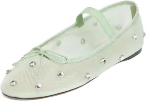 XYD Women Girls Ballet Flats Slip On Closed Almond Toe Elastic Single Strap Bowknot Cute Dress Date Shoes
