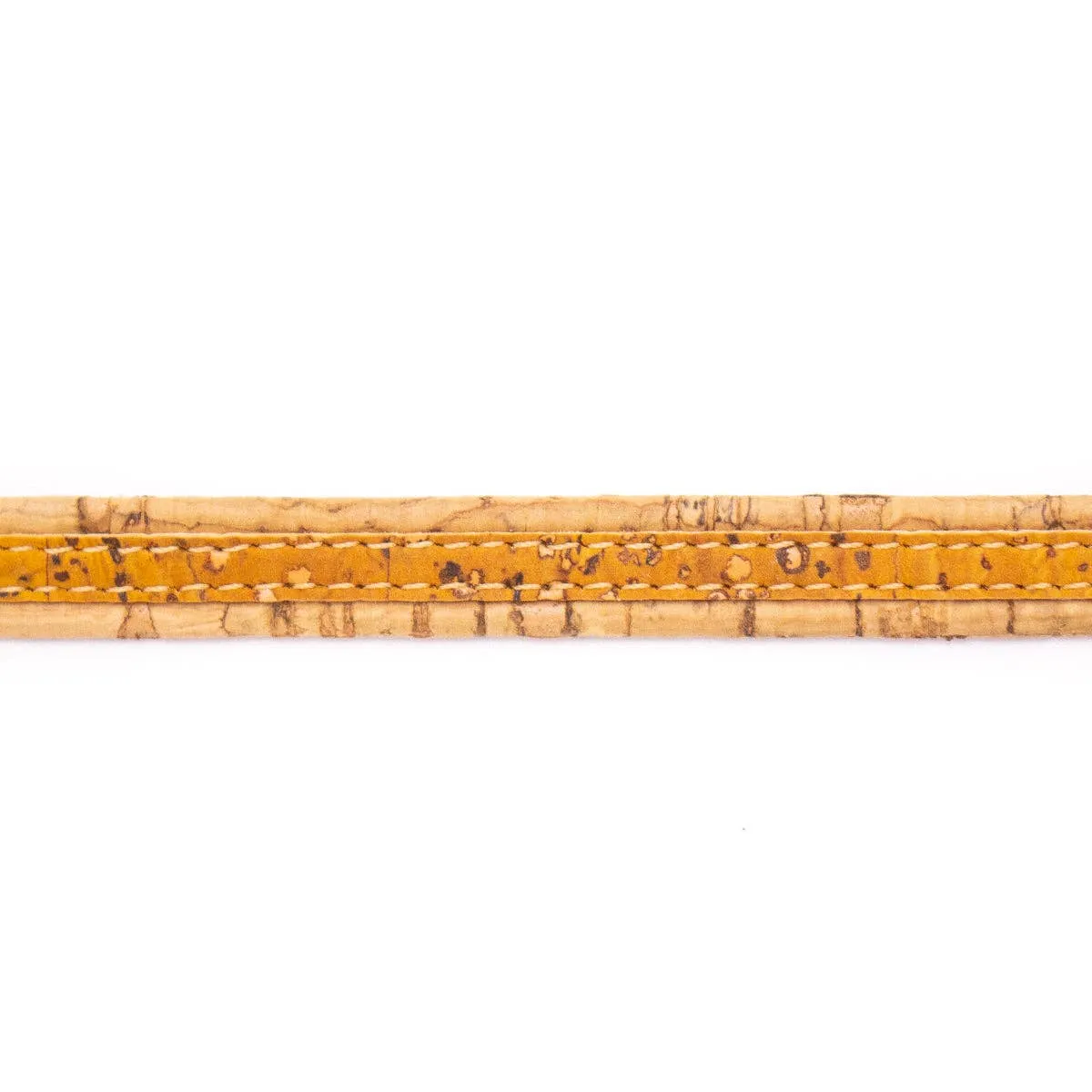 Yellow with natural flat 10mm cork cord COR-414(10meters)