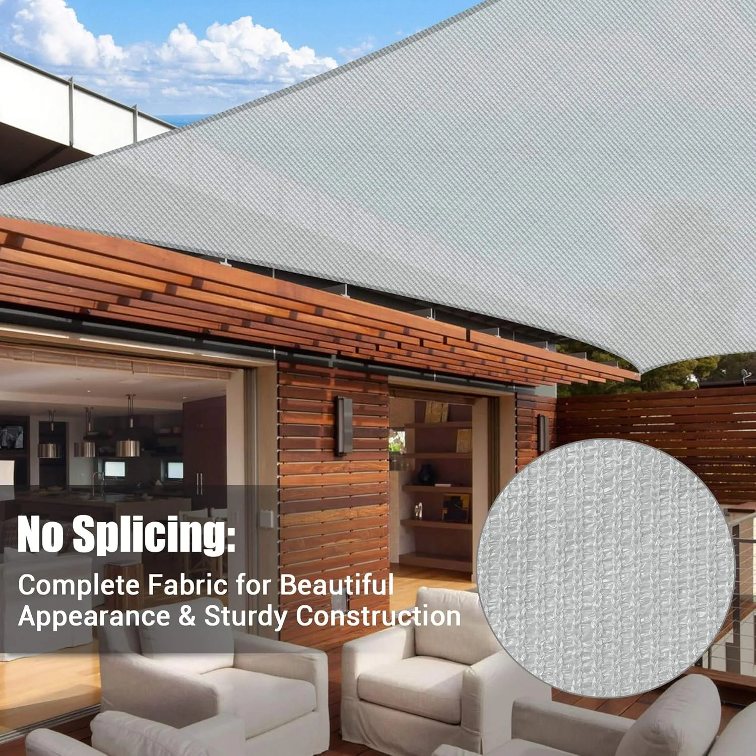 Yescom 13x10Ft 97% UV Block Rectangle Sun Shade Sail Outdoor Patio Pool Garden Yard Lawn Carport Cover Net Awning Canopy Cload Gray