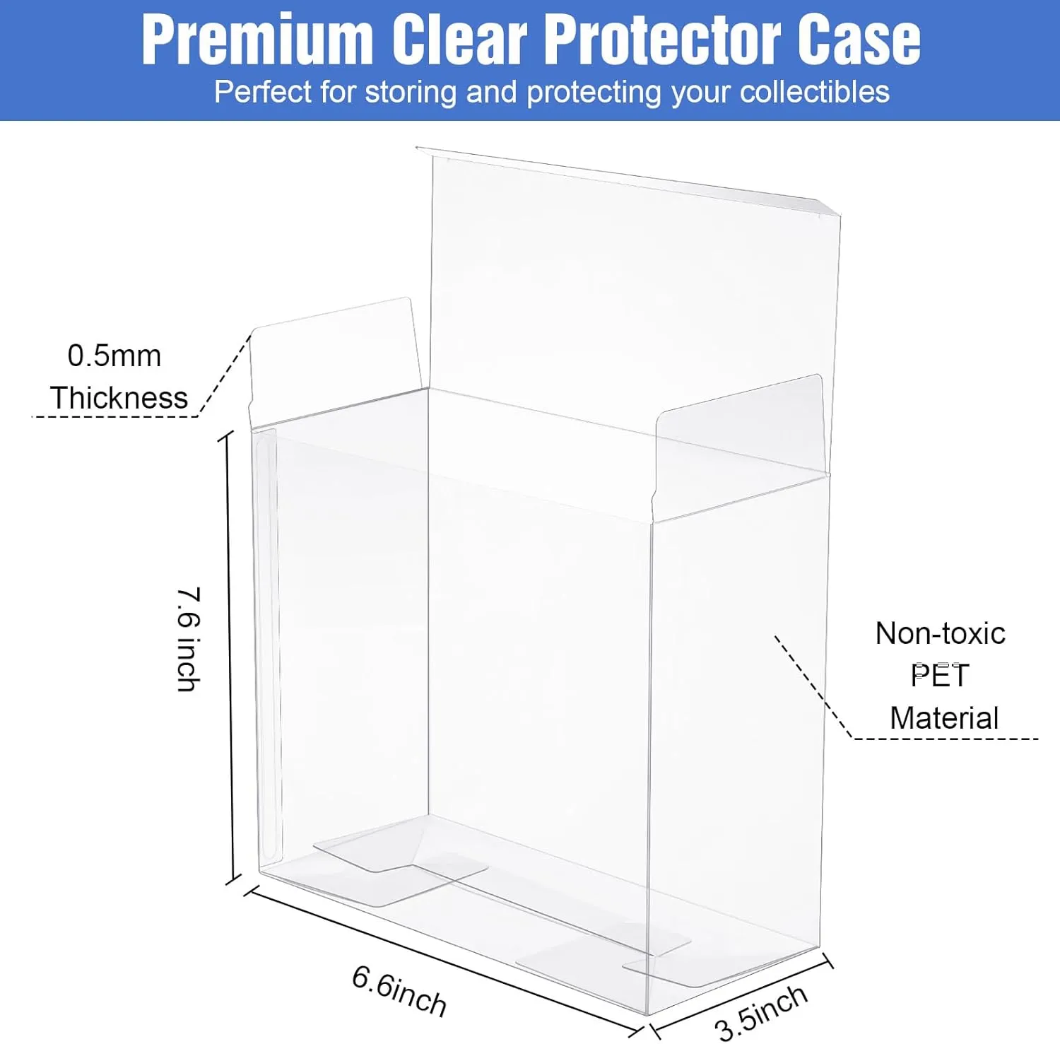Yexiya 24 Pack Elite Trainer Box Protector Case 0.50mm Thick Clear Display Booster Case for Etb Box Convenient Storage for Collectors Gifts Cards (7.6 x 6.6 x3.5 Inches)