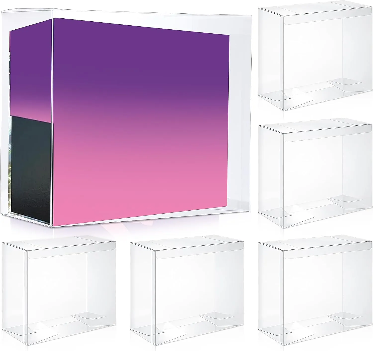 Yexiya 24 Pack Elite Trainer Box Protector Case 0.50mm Thick Clear Display Booster Case for Etb Box Convenient Storage for Collectors Gifts Cards (7.6 x 6.6 x3.5 Inches)