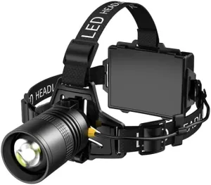 Zoom Headlight Strong Light Charging Head-Mounted Outdoor Flashlight Night Fishing High-Capacity Xenon Light for Sea