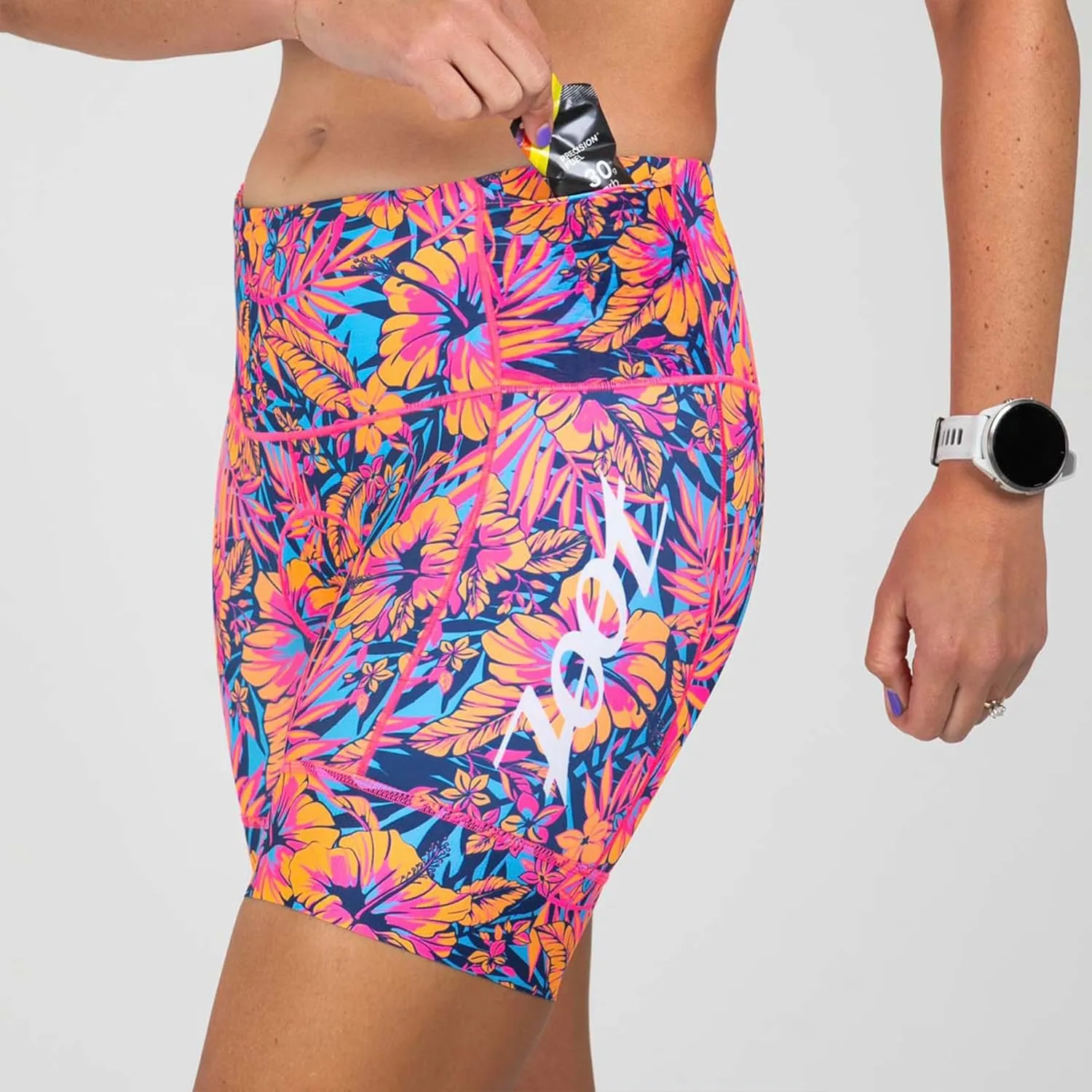 Zoot Women’s LTD 6-Inch Triathlon Shorts, Endurance Cycle Padded Shorts for Swim, Bike, Run with Quick Drying UPF 50  Fabric