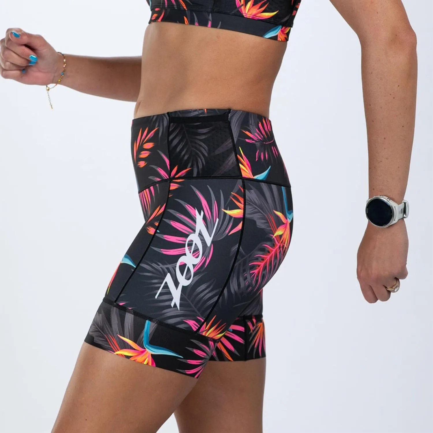 Zoot Women’s LTD 6-Inch Triathlon Shorts, Endurance Cycle Padded Shorts for Swim, Bike, Run with Quick Drying UPF 50  Fabric