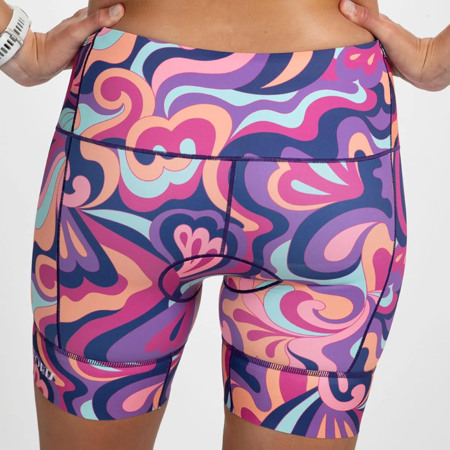 Zoot Women’s LTD 6-Inch Triathlon Shorts, Endurance Cycle Padded Shorts for Swim, Bike, Run with Quick Drying UPF 50  Fabric