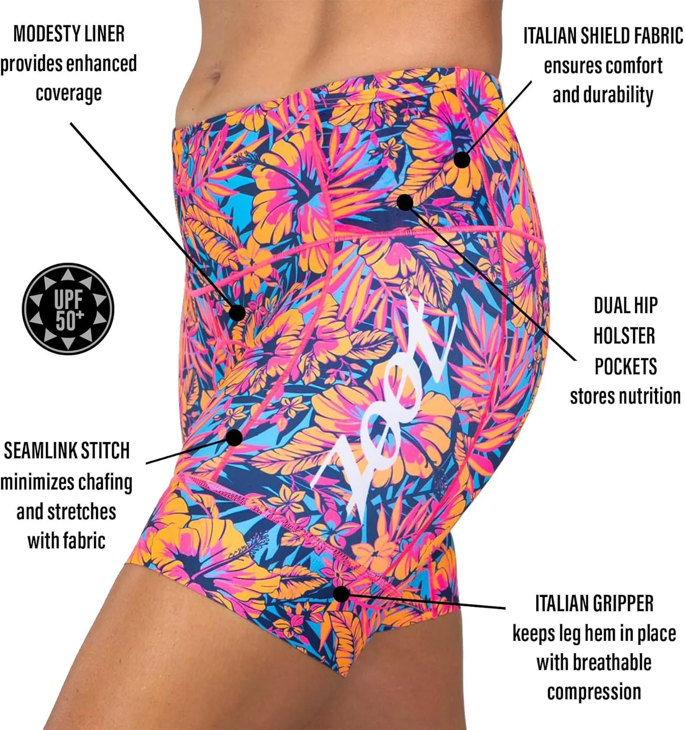 Zoot Women’s LTD 6-Inch Triathlon Shorts, Endurance Cycle Padded Shorts for Swim, Bike, Run with Quick Drying UPF 50  Fabric