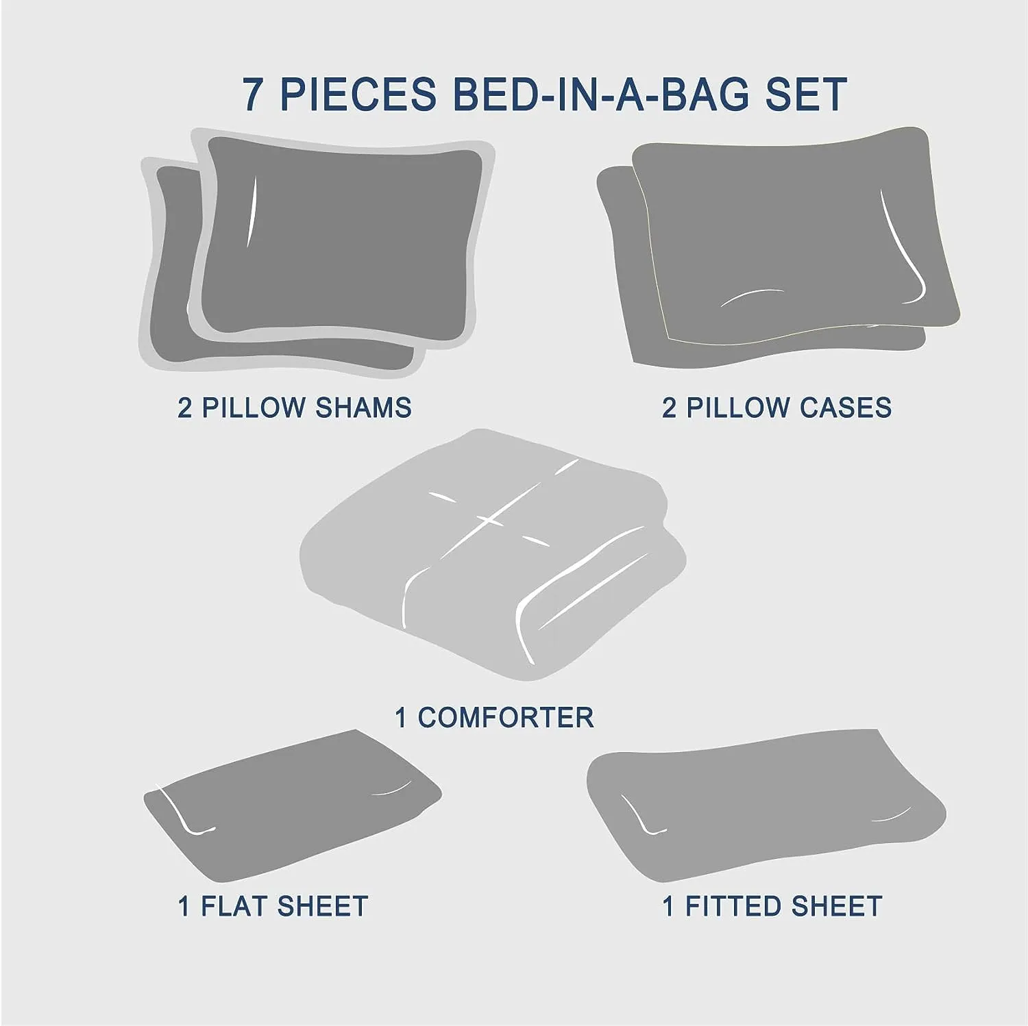Zzlpp King Comforter Set 7 Pieces, Cream Tufted Bed in a Bag with Comforter and Sheets, All Season Boho Bedding Sets with 1 Comforter, 2 Pillow Shams, 2 Pillowcases, 1 Flat Sheet, 1 Fitted Sheet