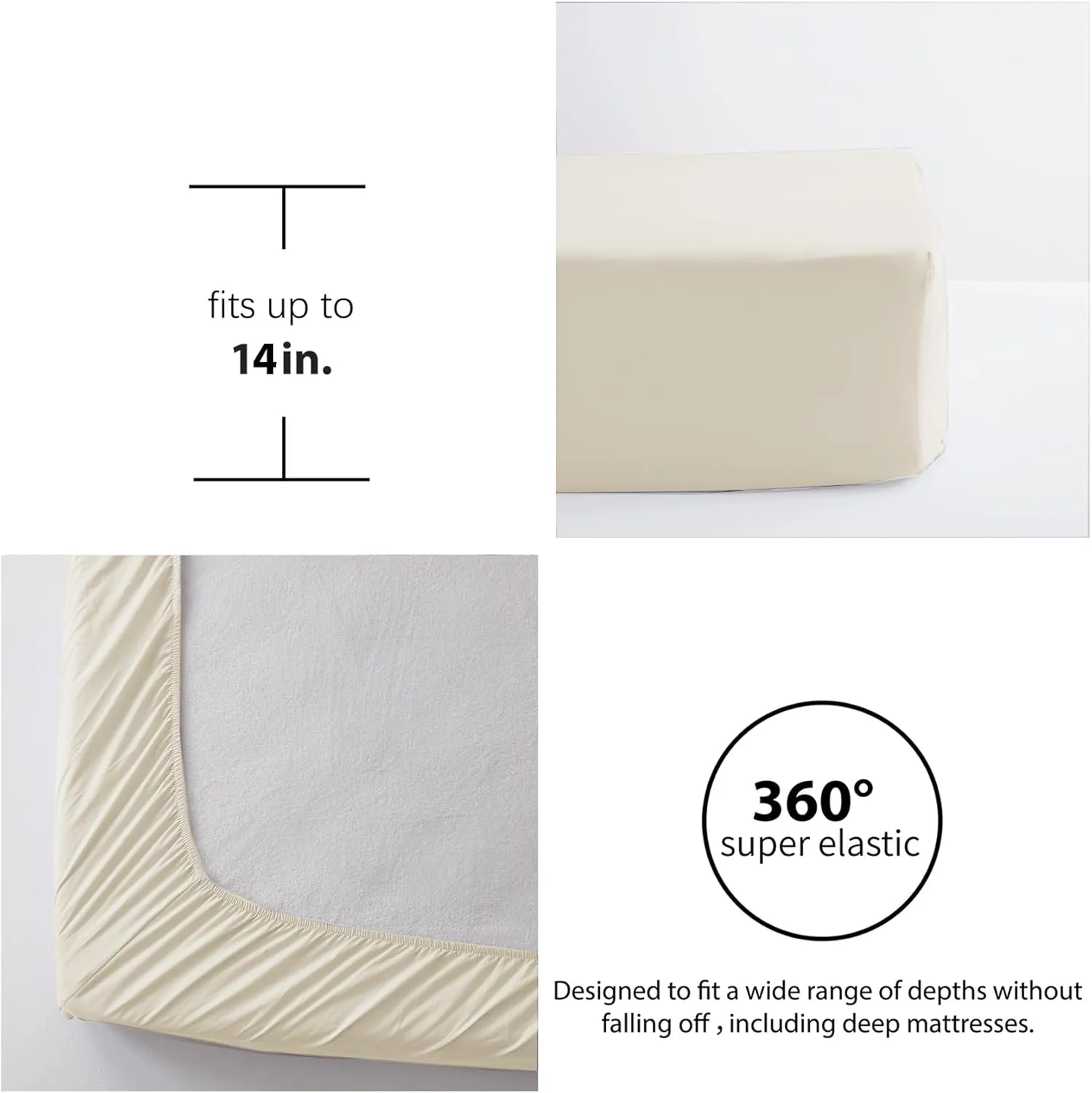 Zzlpp King Comforter Set 7 Pieces, Cream Tufted Bed in a Bag with Comforter and Sheets, All Season Boho Bedding Sets with 1 Comforter, 2 Pillow Shams, 2 Pillowcases, 1 Flat Sheet, 1 Fitted Sheet
